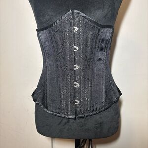 Timeless Trends Black underbust Corset with floral Detail